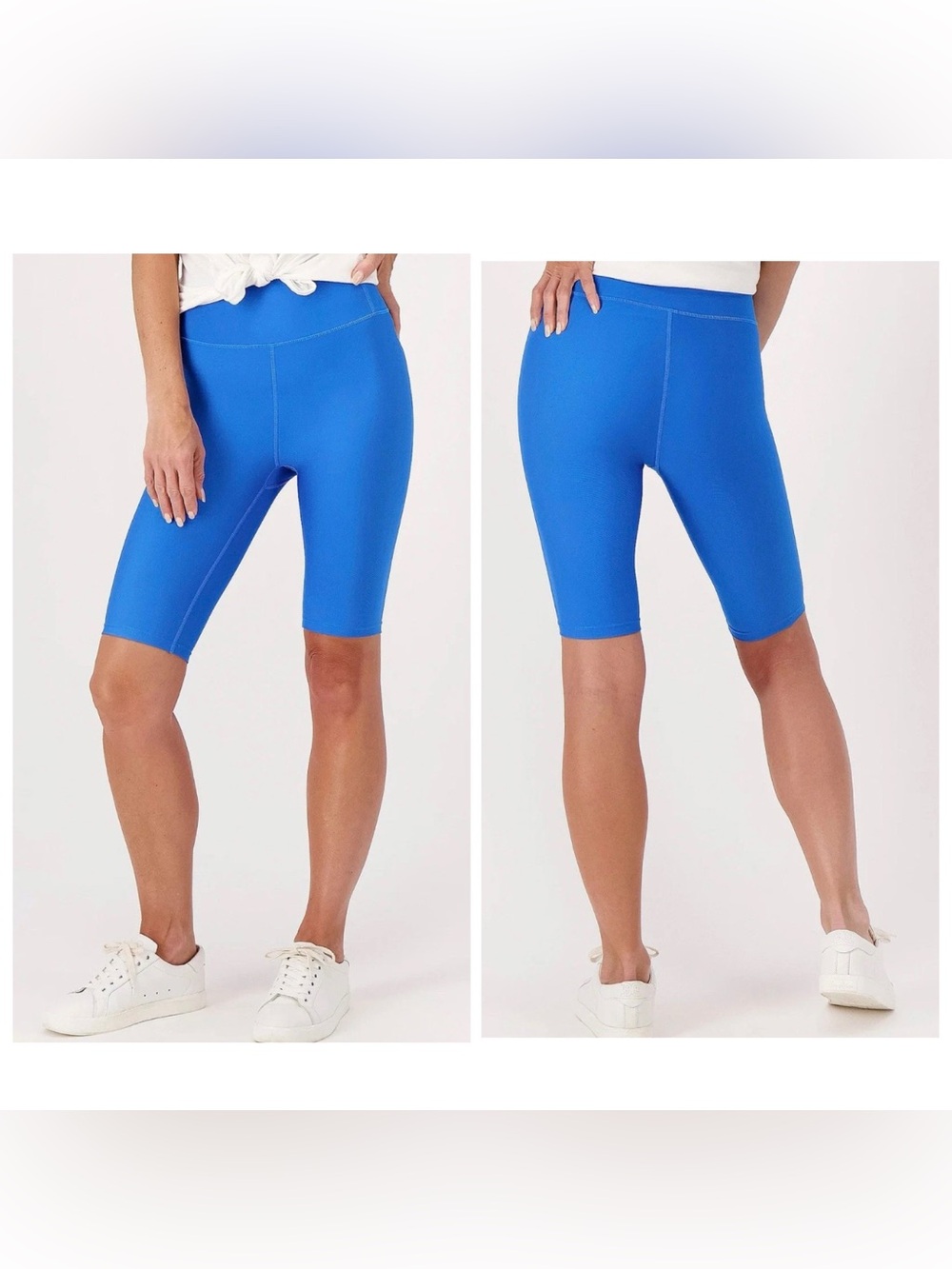 Addison Bay Waverly Biker Shorts Small Breakpoint Blue High Rise Athletic NWT